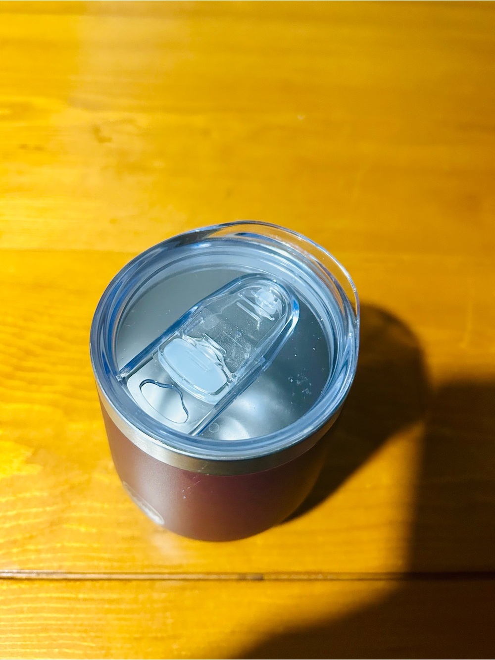 3 for $15 / Insulated Wine Tumbler - Burgundy with Clear Lid - Picture 2 of 2
